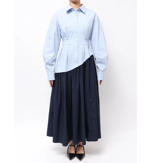 ELENDEEK「WAVE LINE TUCK OP」|ワンピース|