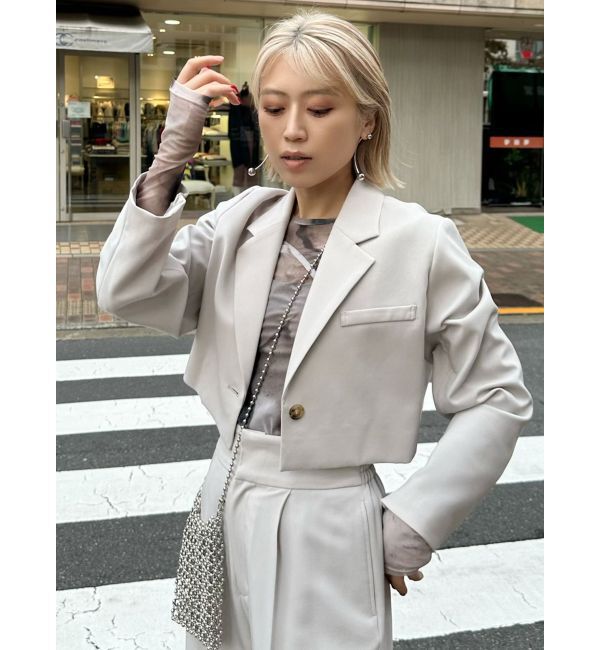 MURUA「ヘムアタッチメントショートジャケット【セットアップ着用可】」|テーラードジャケット|