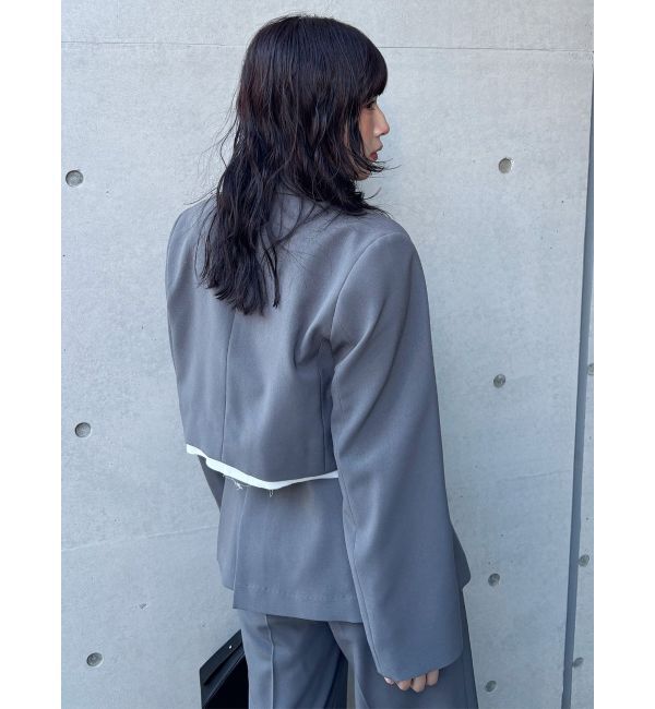 MURUA「ヘムアタッチメントショートジャケット【セットアップ着用可】」|テーラードジャケット|