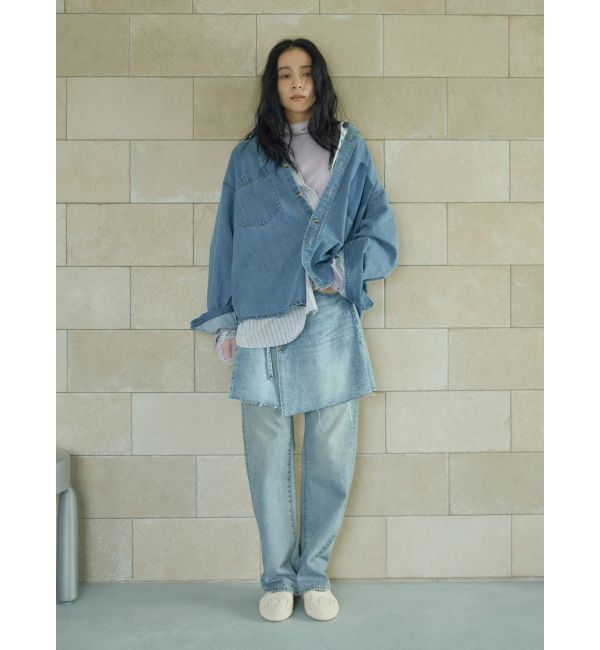 Ungrid「ハイウエストロールアップスリムデニム」|デニム|