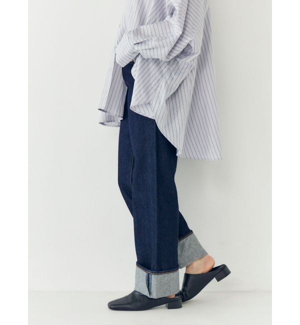 Ungrid「ハイウエストロールアップスリムデニム」|デニム|