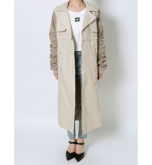 GYDA「3WAY mix material トレンチコート」|トレンチコート|