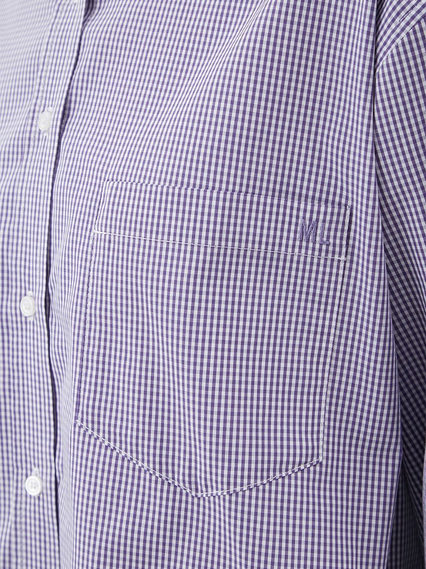 Mila Owen「タブスリーブ釦ダウン柄シャツ」|シャツ・ブラウス|