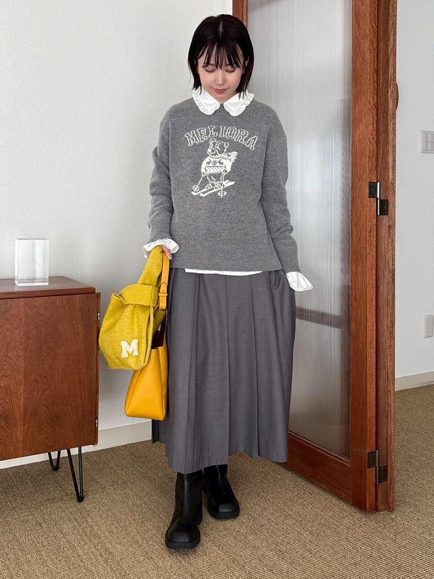 Mila Owen「バックル付きOneWAYプリーツスカート」|スカート|