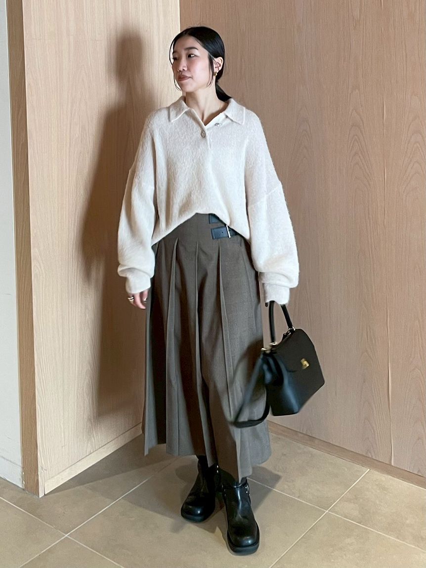 Mila Owen「バックル付きOneWAYプリーツスカート」|スカート|