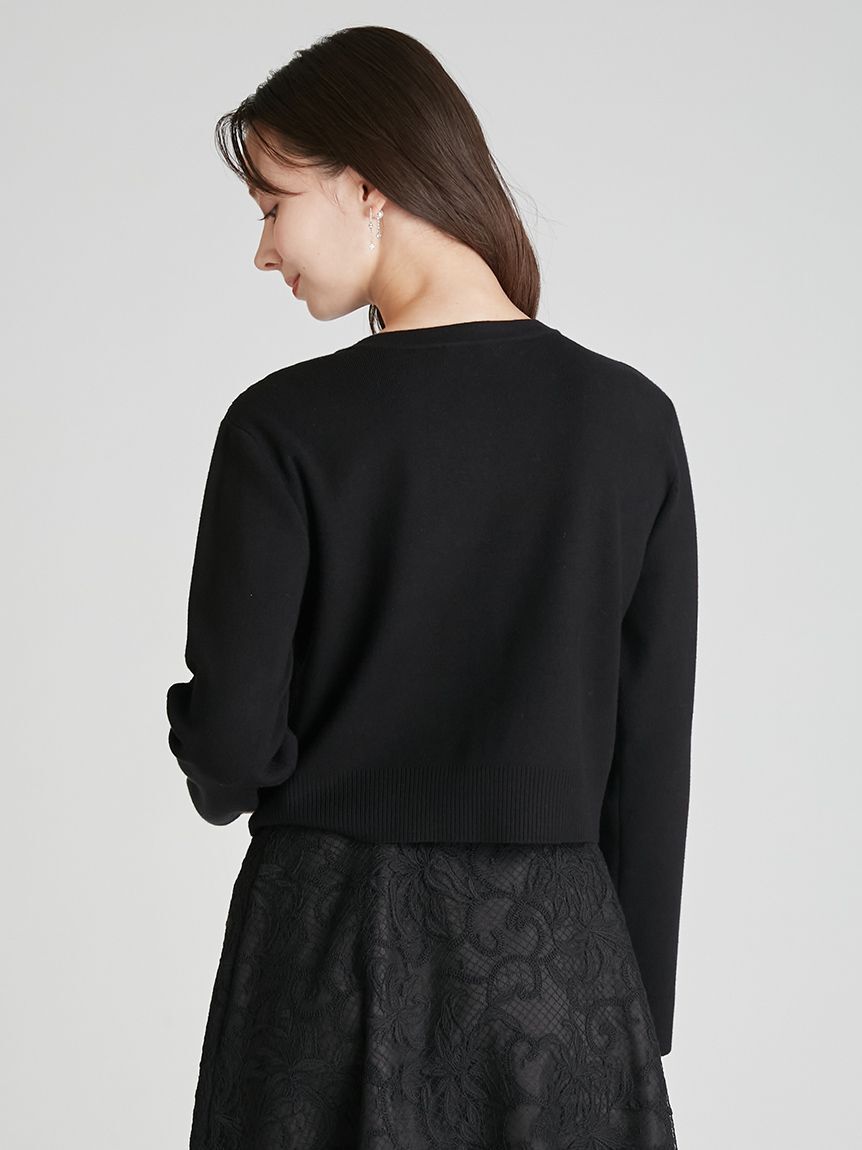 CELFORD「【セットアップ対応】チュール刺繍ドッキングカーディガン」|カーディガン|