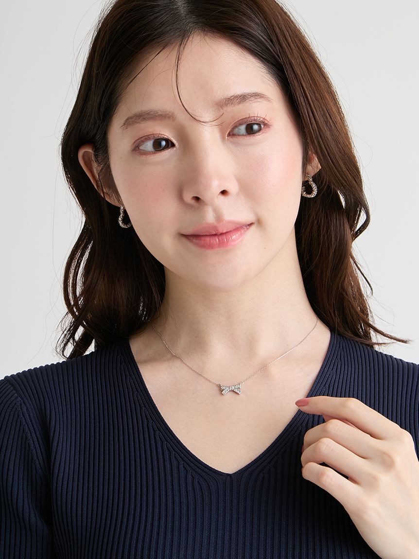 CELFORD「ビジューリボンネックレス」|ネックレス|