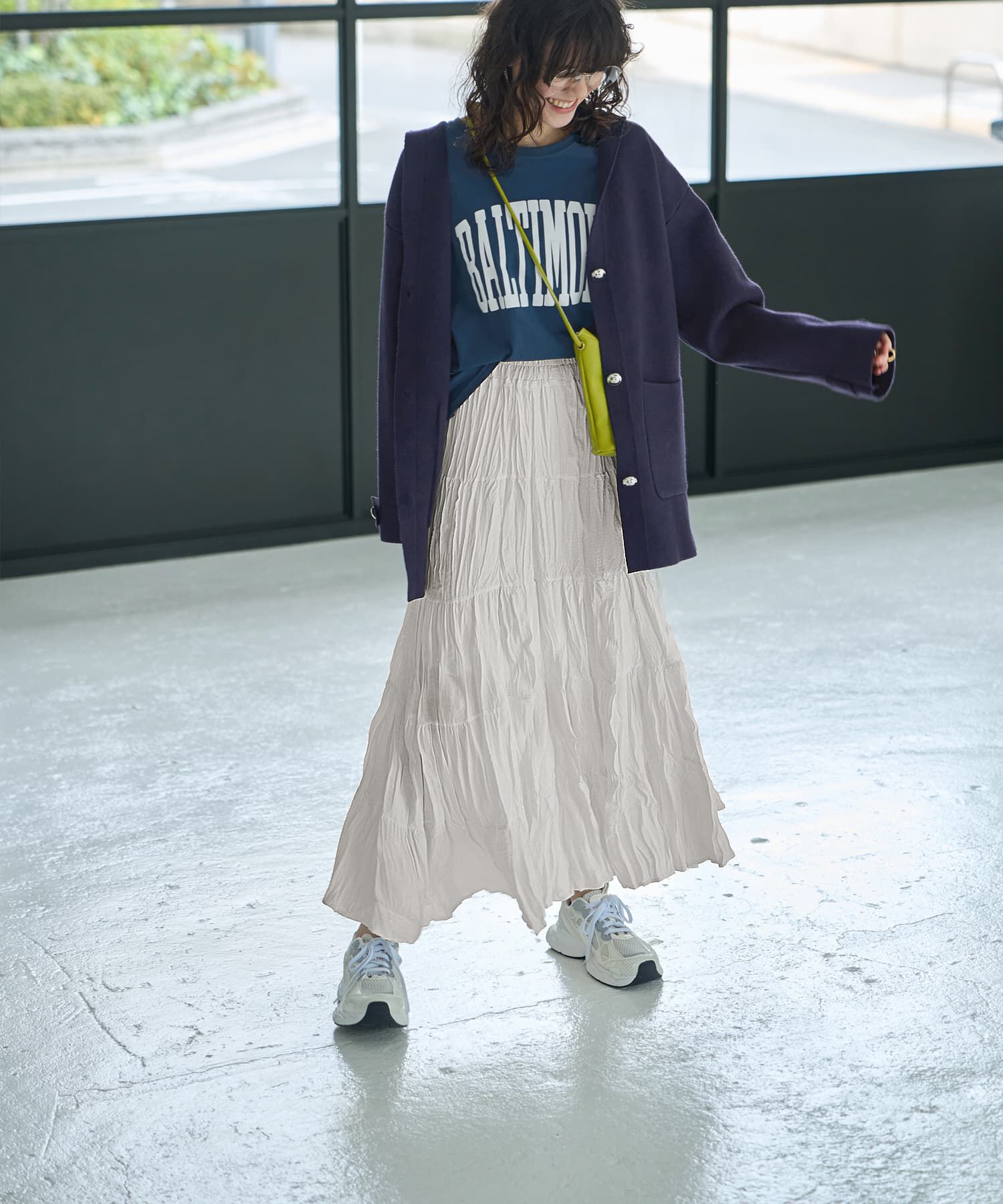 STYLE DELI「ワッシャーシフォンティアードスカート」|スカート|アイボリー