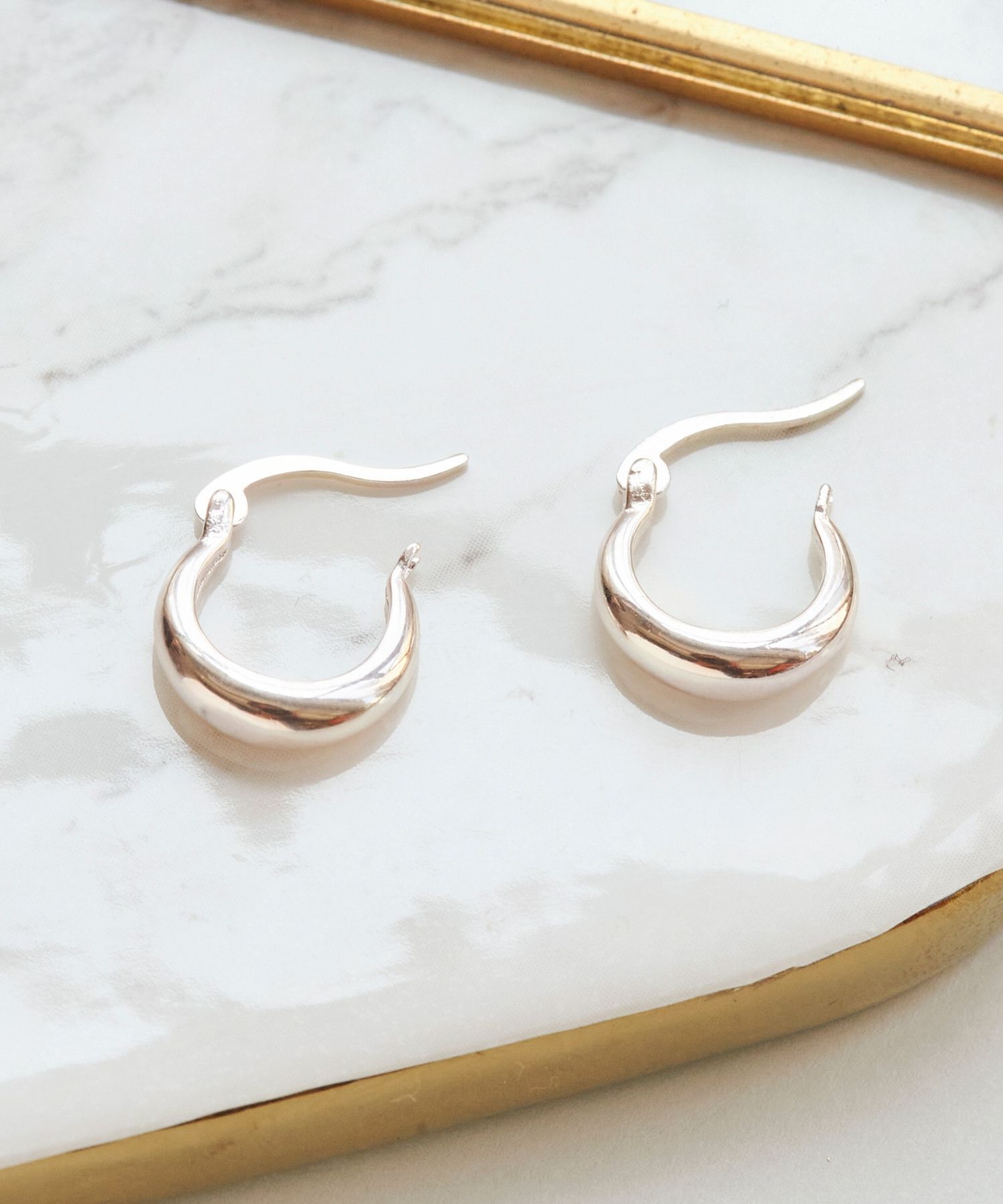 Phoebe「【SV925】ソフトミニフープピアス」|ピアス|