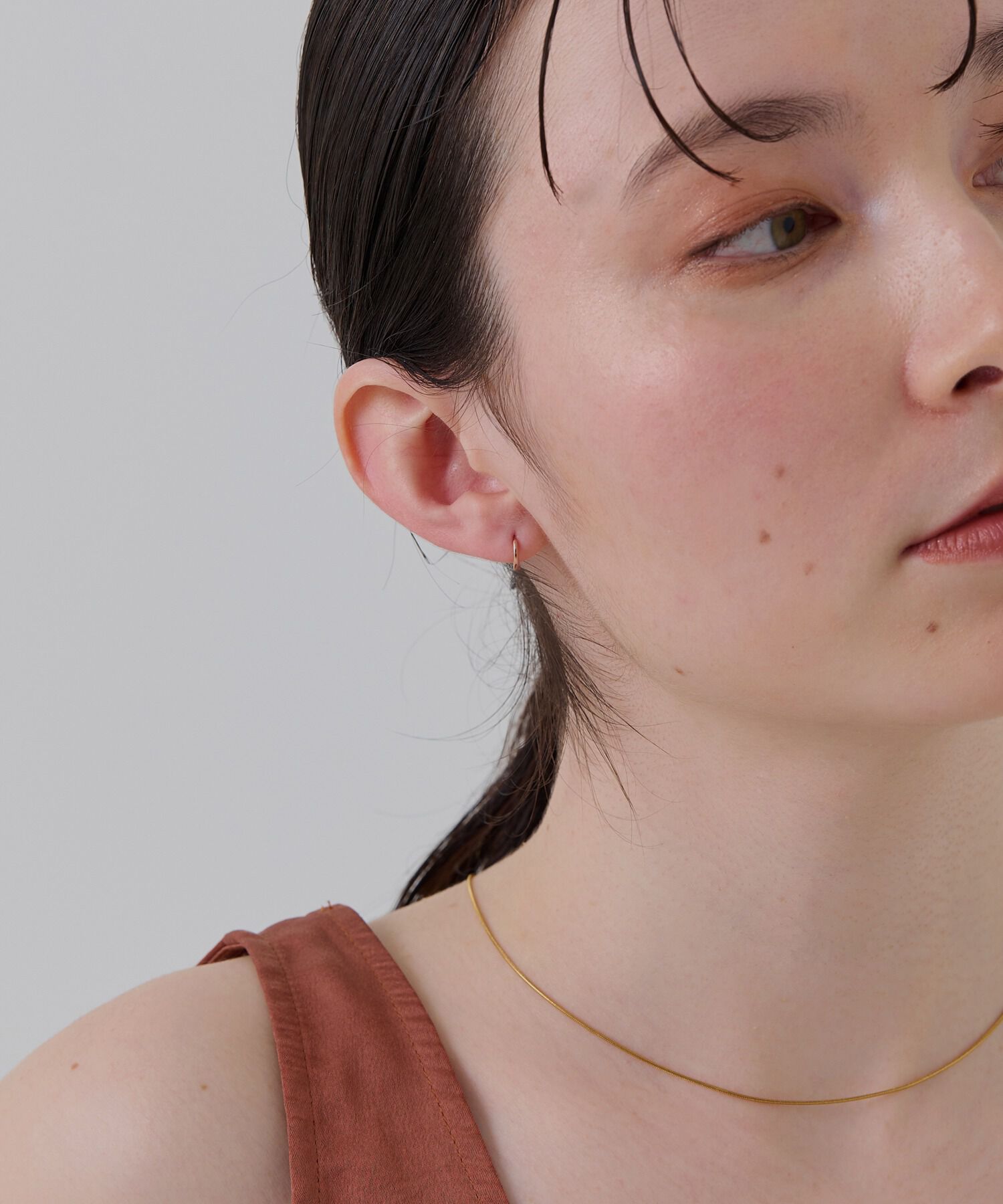 Phoebe「【金属アレルギー対応】ミニフープペアピアス」|ピアス|