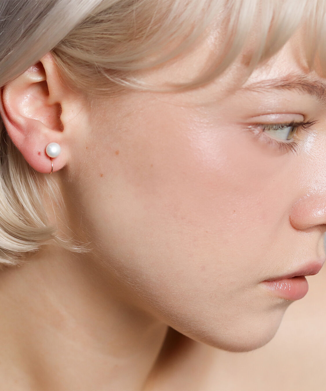  「K10YG 淡水パール イヤリング」|イヤリング|K10 イエローゴールド