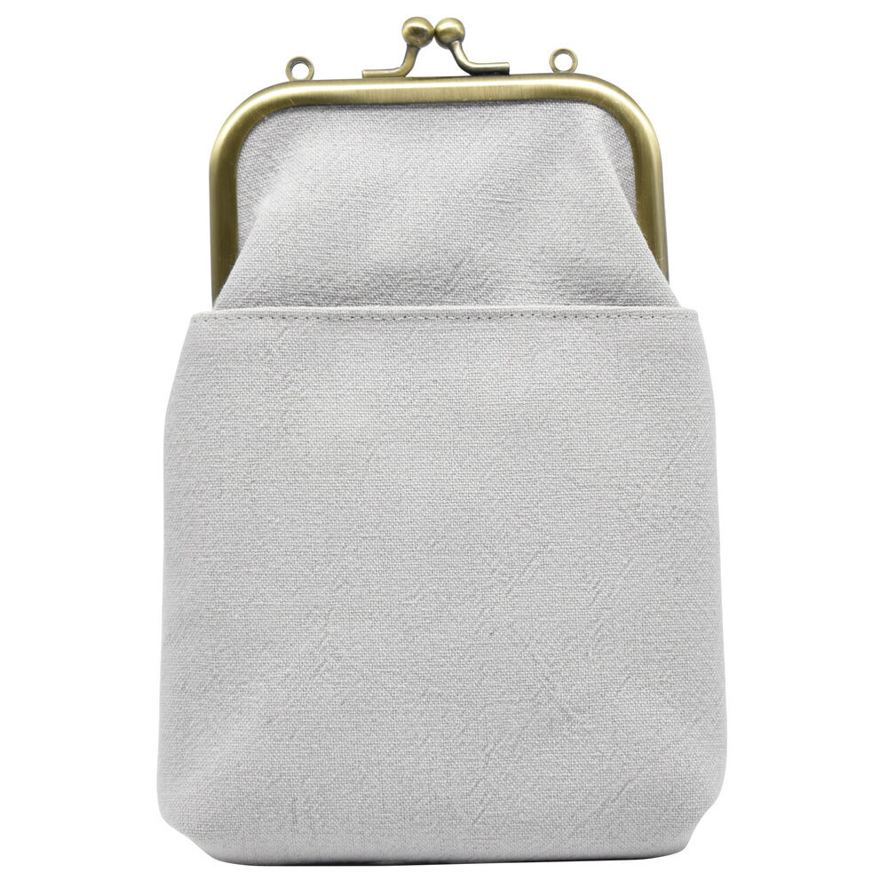 BACKYARD FAMILY「がま口 スマホ ポシェット 通販 スマホショルダー 2WAY ショルダーバッグ ミニショルダー」|ショルダー・メッセンジャー|グレー1