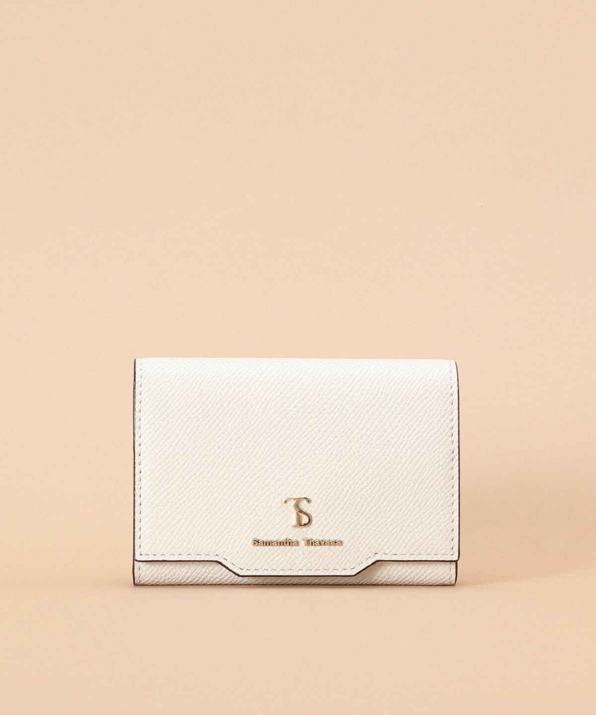 Samantha Thavasa「シンプルラメ カードケース」|名刺入れ・カードケース|オフホワイト