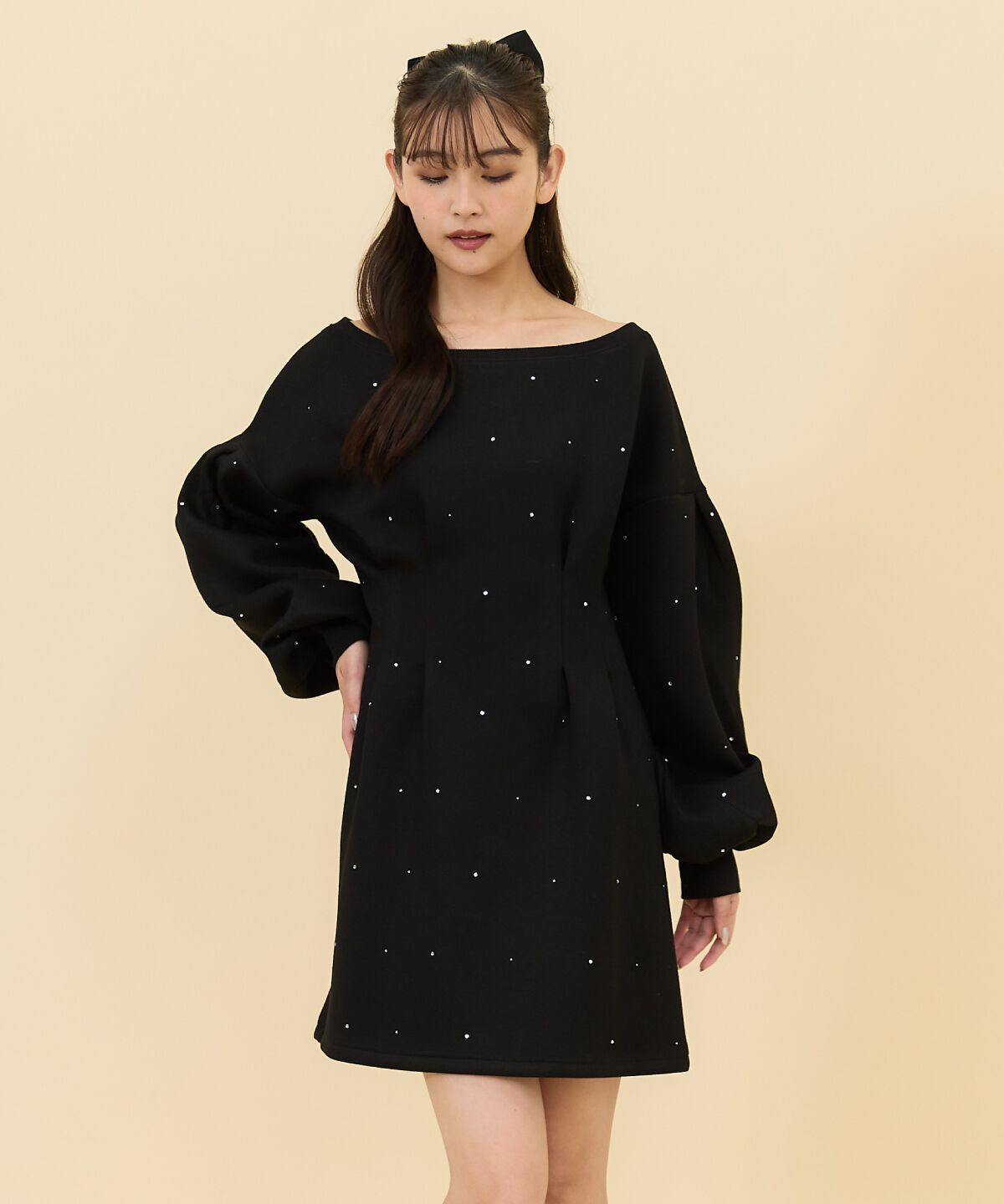 REDYAZEL「ラインストーンミニワンピース」|ワンピース|