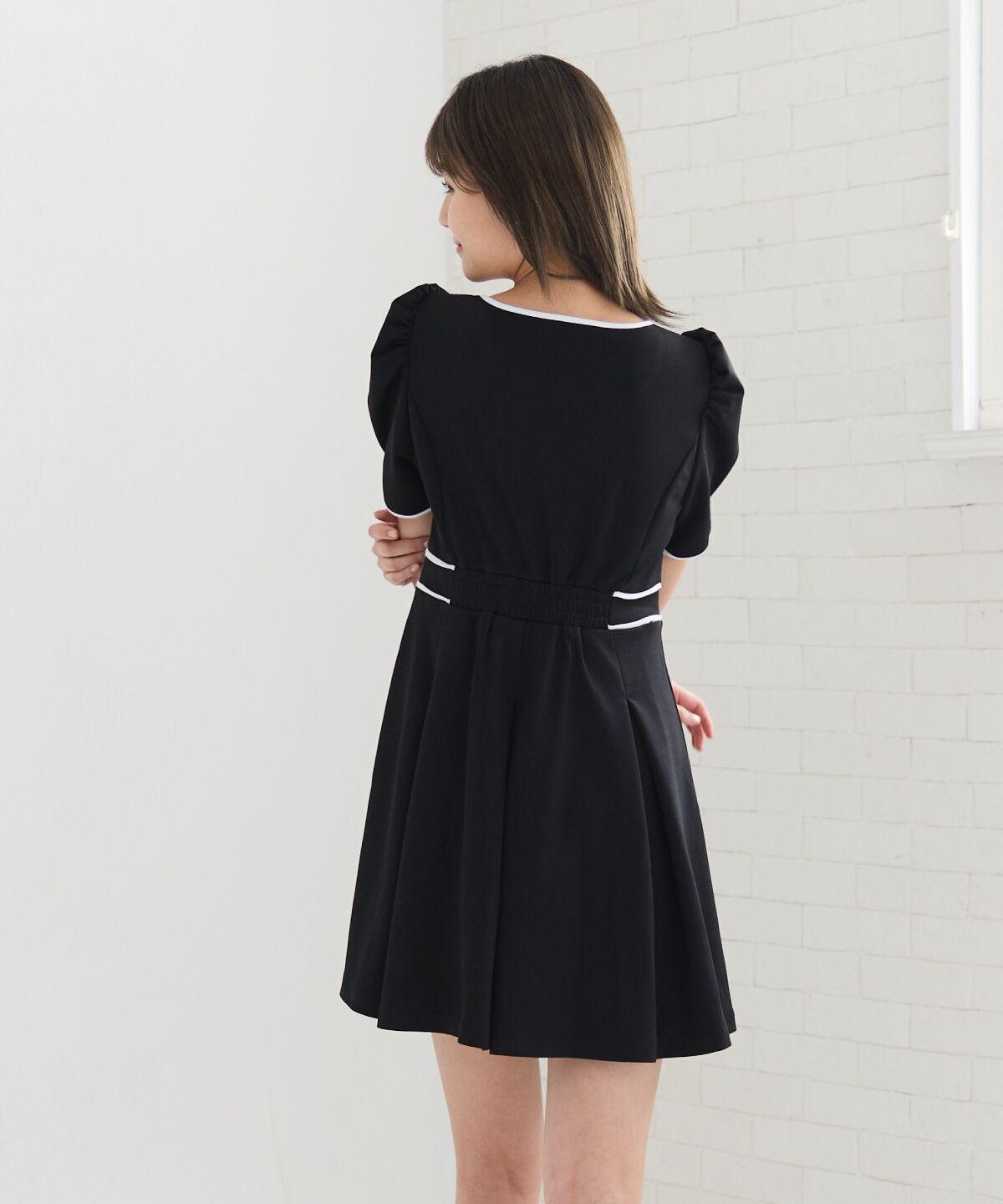 REDYAZEL「ボックスタックフレアカットワンピース」|ワンピース|