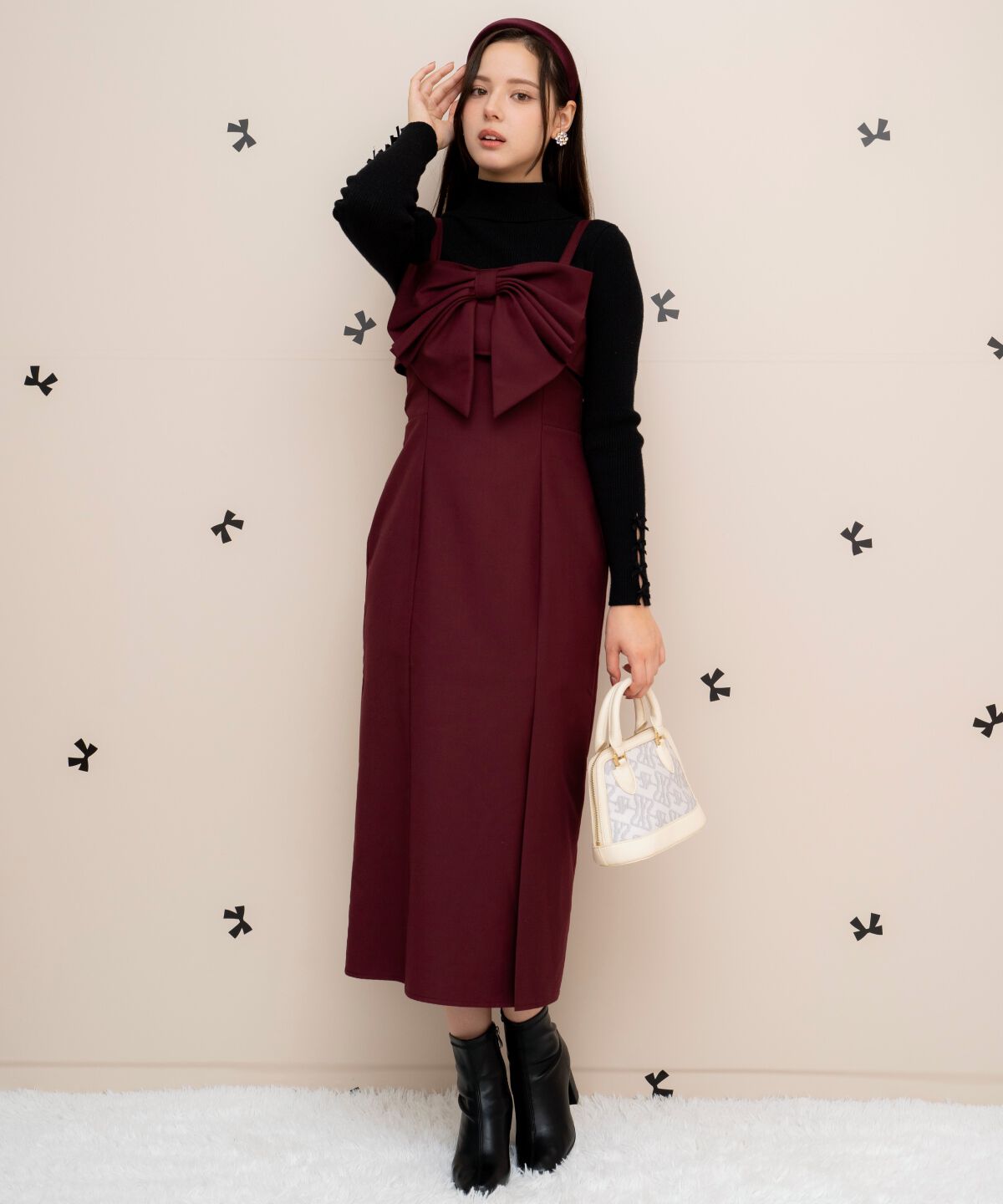 WILLSELECTION「ドレープリボンIラインワンピース」|ワンピース|