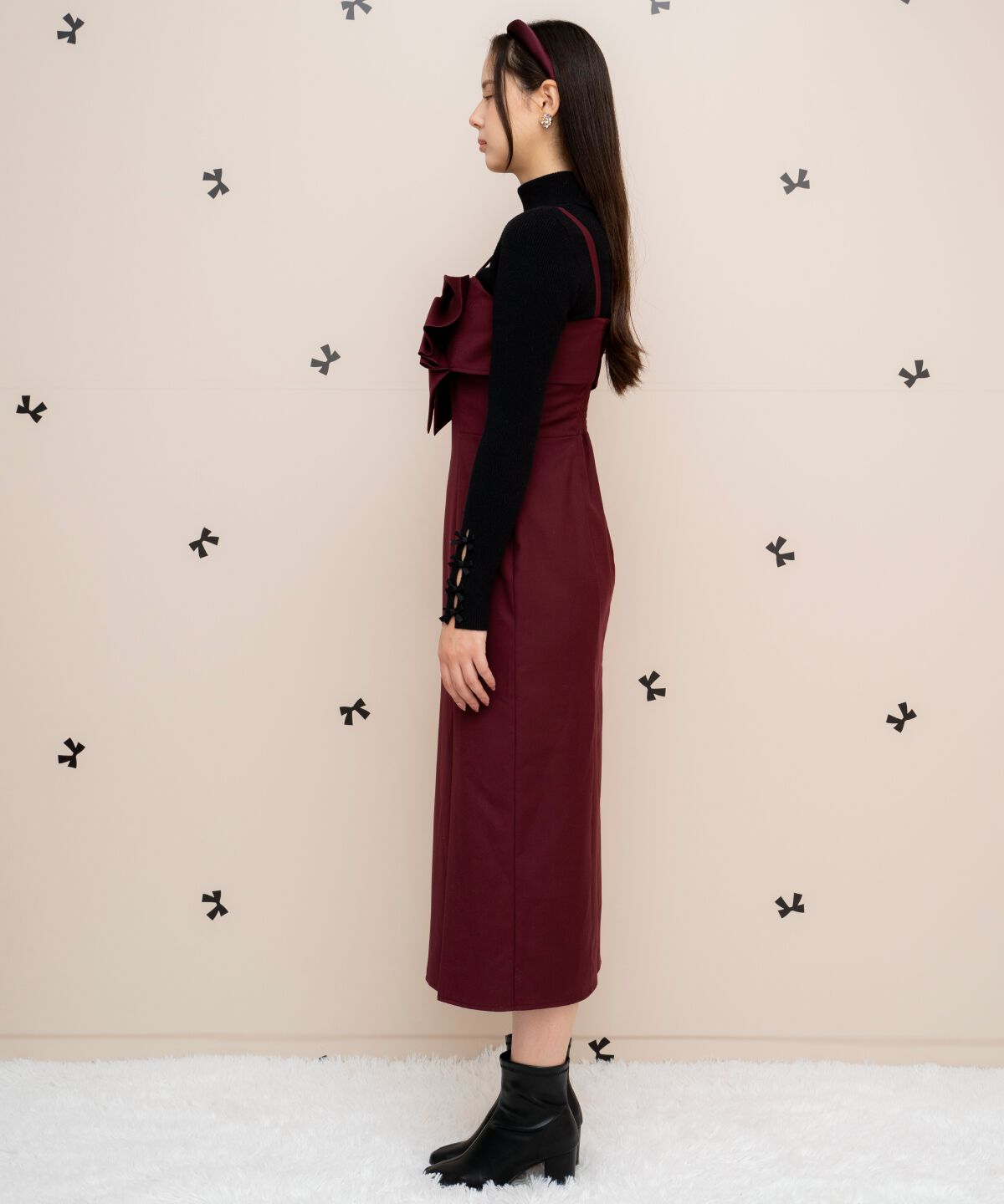 WILLSELECTION「ドレープリボンIラインワンピース」|ワンピース|