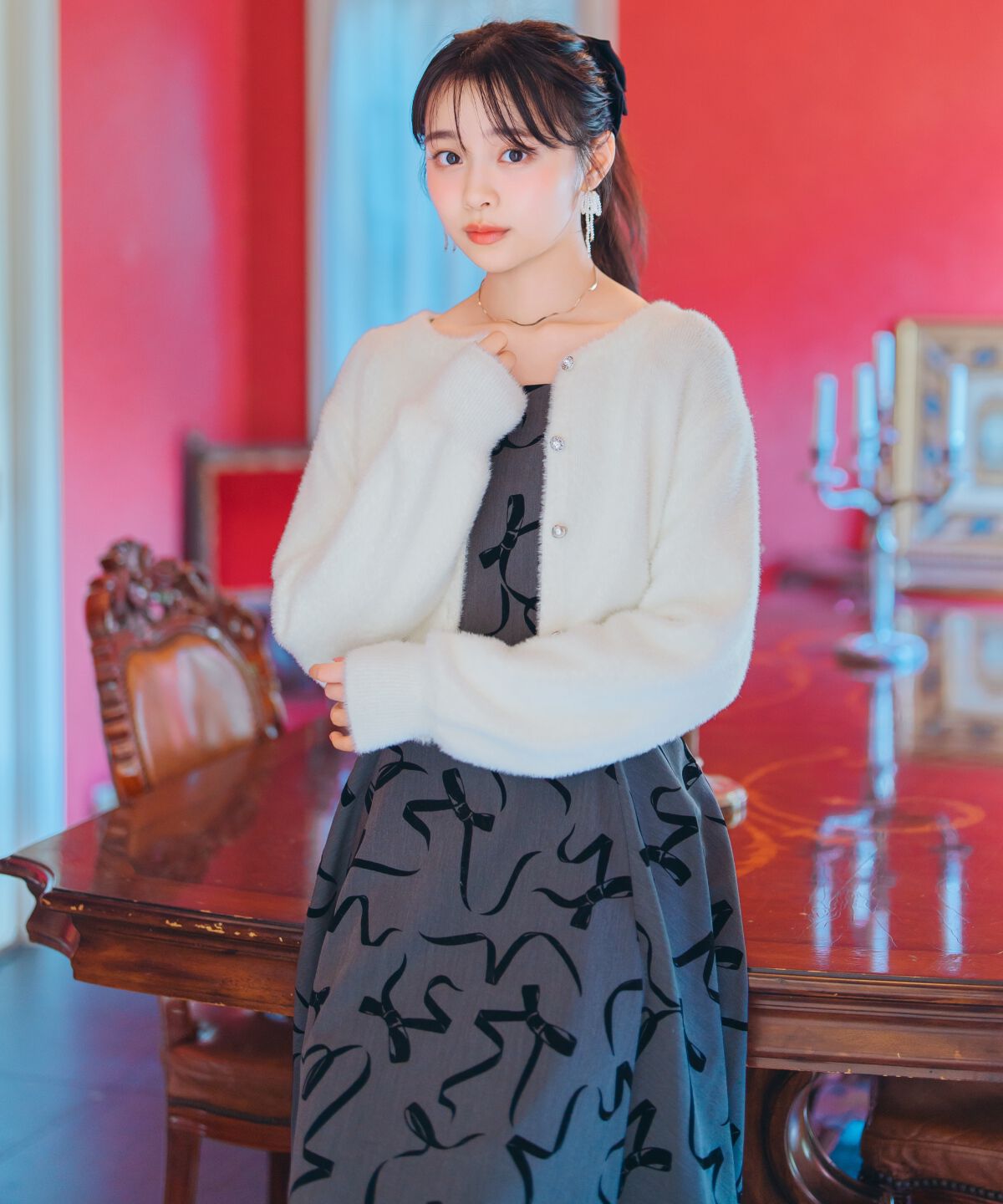 WILLSELECTION「アソートボタンフェザーカーディガン」|カーディガン|