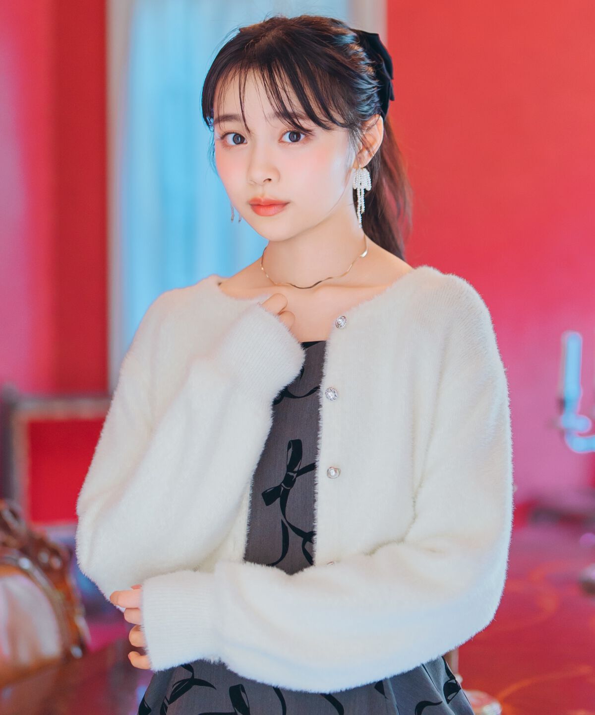 WILLSELECTION「アソートボタンフェザーカーディガン」|カーディガン|