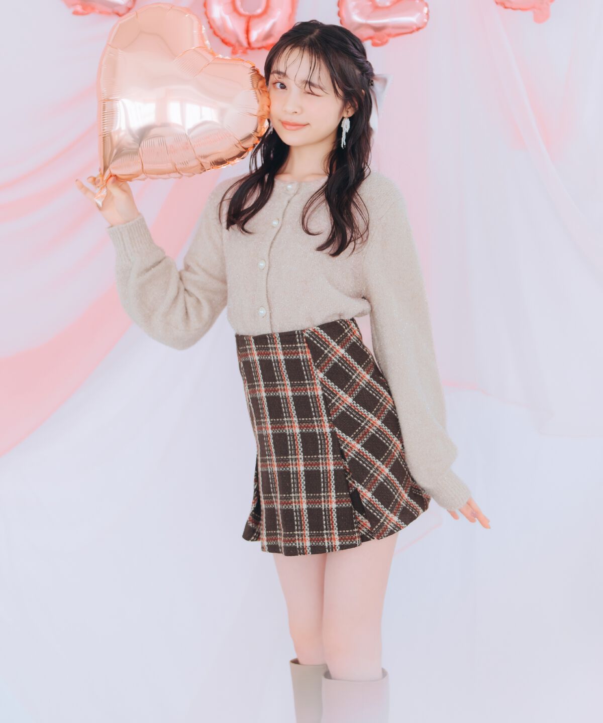 WILLSELECTION「パールボタンラメカーディガン」|カーディガン|