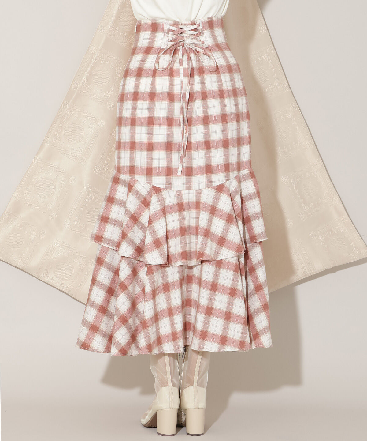 WILLSELECTION「ラッフルティアードヘムスカート」|タイト|