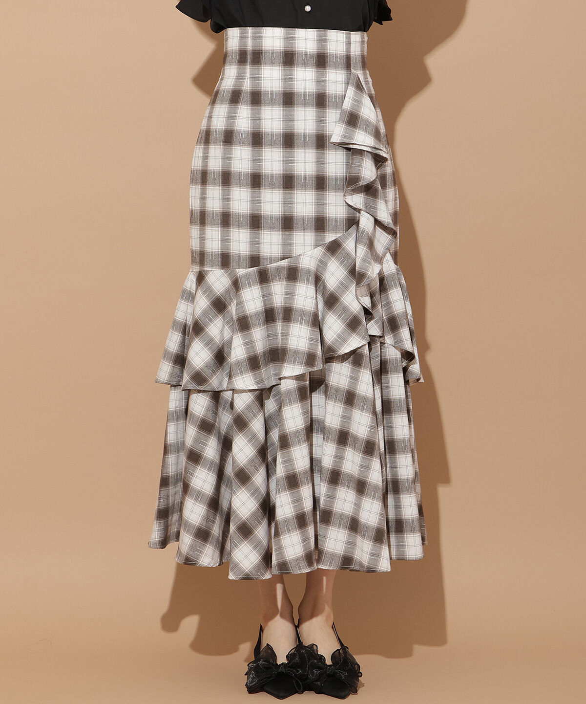 WILLSELECTION「ラッフルティアードヘムスカート」|タイト|