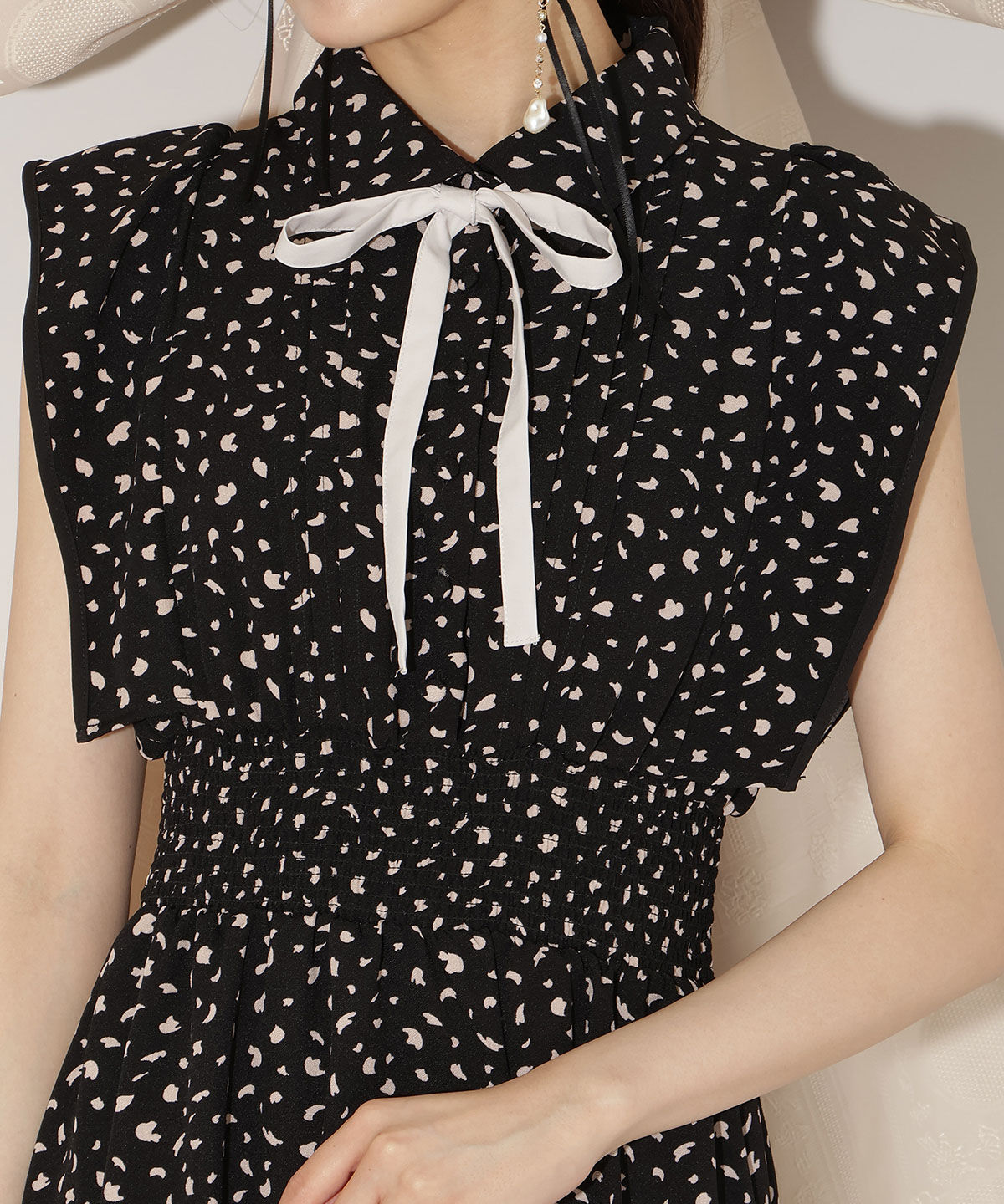 WILLSELECTION「パイピングフリルダルメシアンティアードワンピース」|ワンピース|