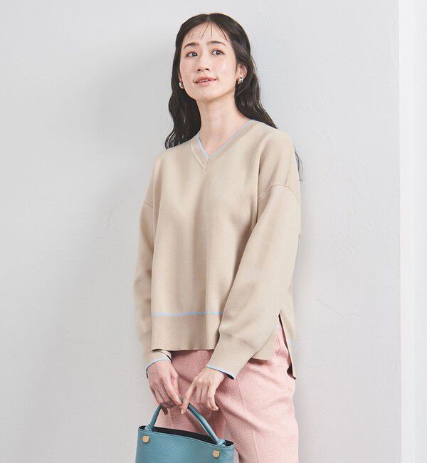 UNITED ARROWS「スムース Vネックニット」|ニット・セーター|
