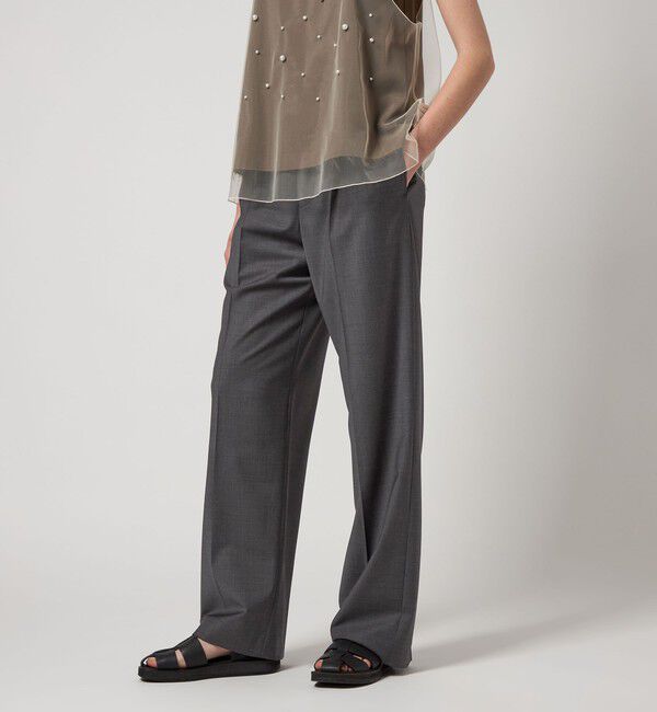 AEWEN MATOPH「＜AEWEN MATOPH＞ハイウエスト ベルトパンツ」|その他|DK.GRAY