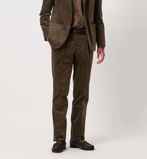 UNITED ARROWS「VISCONTI コーデュロイ 1プリーツ パンツ R-MODEL」|スーツ|OLIVE
