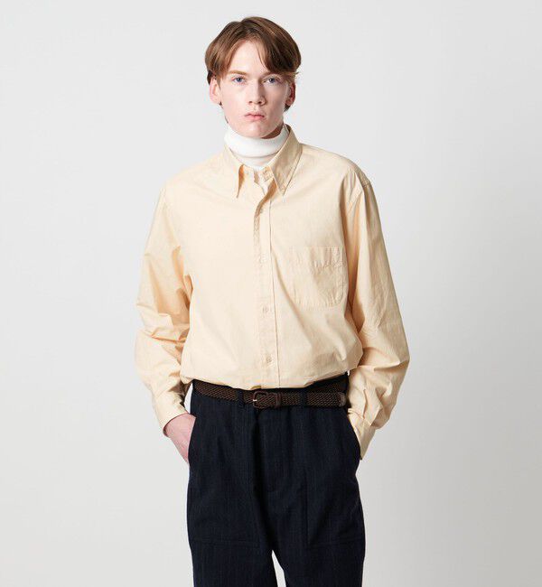 UNITED ARROWS「＜District＞ブロード ボタンダウンシャツ」|シャツ・ブラウス|CREAM