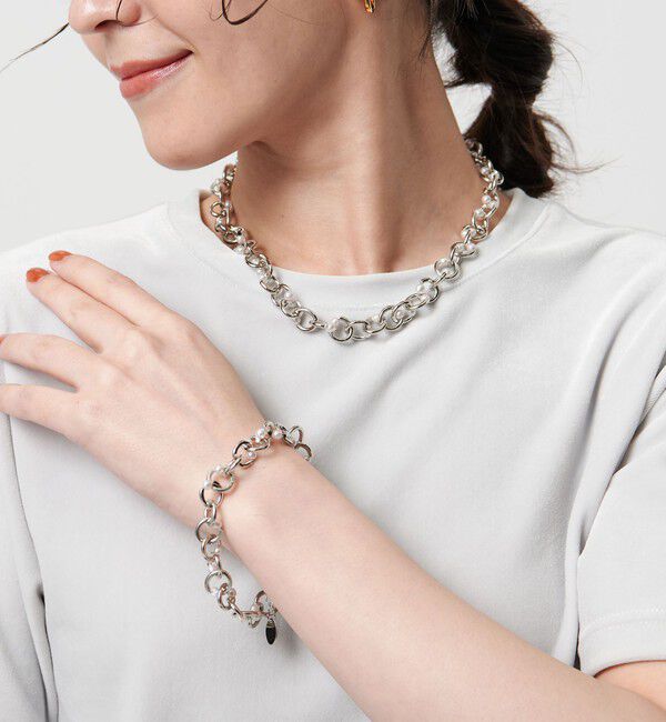 BEAUTY&YOUTH UNITED ARROWS「メタル チェーン&times;パールモチーフ ブレスレット」|ブレスレット・バングル|