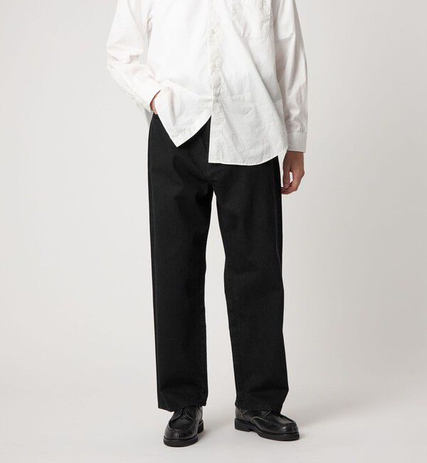 STEVEN ALAN「＜Steven Alan＞ 13.5oz デニム 5ポケット バギー テーパード パンツ」|デニム|BLACK