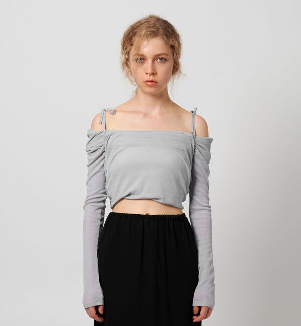 ATTISESSION「＜ATTISESSION＞コットン ナイロン リブ マルチウェイ トップス」|Tシャツ・カットソー|