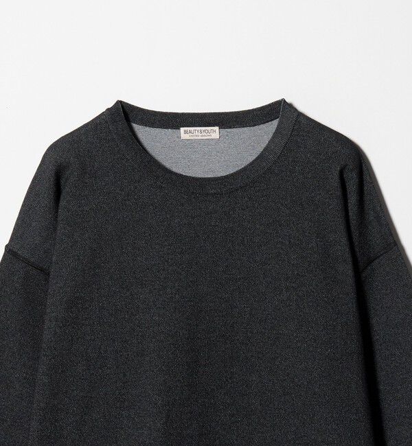 BEAUTY&YOUTH UNITED ARROWS「プレーティング フェード クルーネック ニット 抗菌・防臭機能付き」|ニット・セーター|