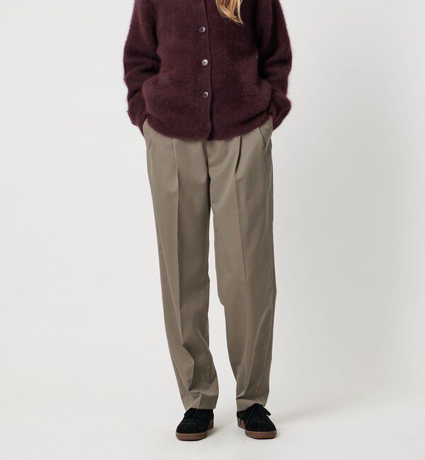 STEVEN ALAN「＜Steven Alan＞TW タック テーパード パンツ」|スラックス|BEIGE