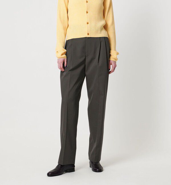 STEVEN ALAN「＜Steven Alan＞TW タック テーパード パンツ」|スラックス|OLIVE