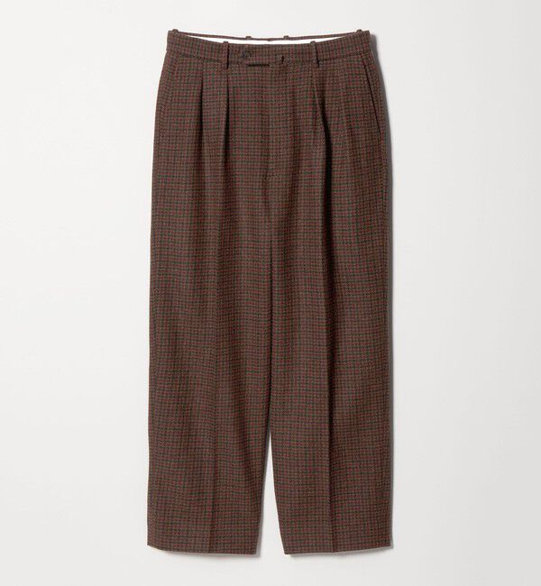 STEVEN ALAN「＜Steven Alan＞ ブリティッシュチェック インツープリーツ ドレス トラウザーズ」|スラックス|