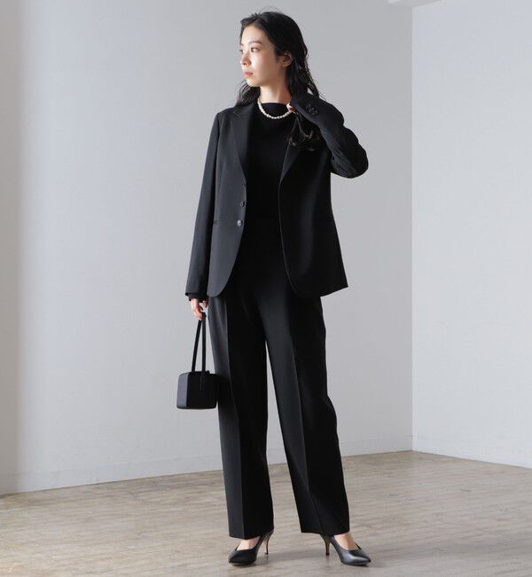 Demi-Luxe BEAMS 「AK+1 / スーパーブラック ストレートパンツ」|スラックス|