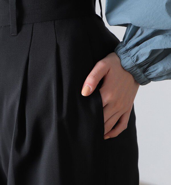 Demi-Luxe BEAMS 「AK+1 / スーパーブラック ストレートパンツ」|スラックス|