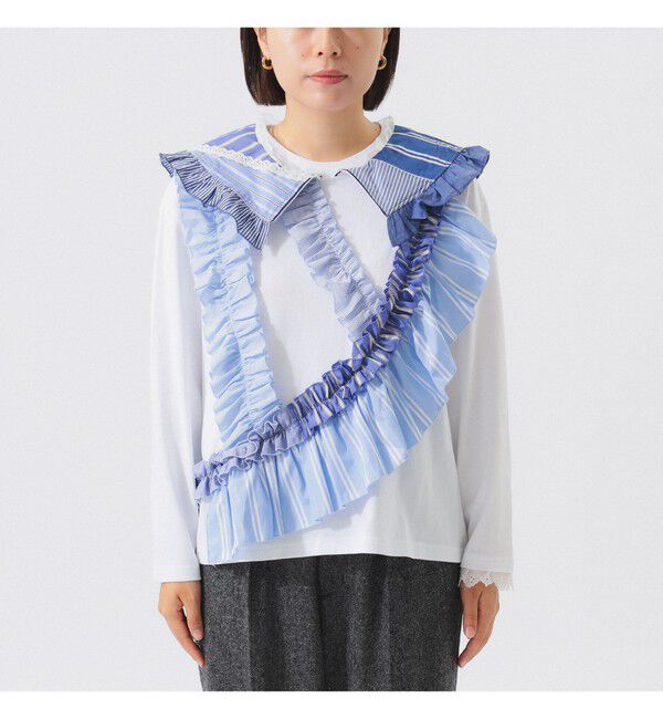 BEAMSBOY「【別注】TORI-TO / フリルカラー Tシャツ」|Tシャツ・カットソー|