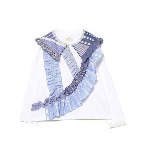 BEAMSBOY「【別注】TORI-TO / フリルカラー Tシャツ」|Tシャツ・カットソー|