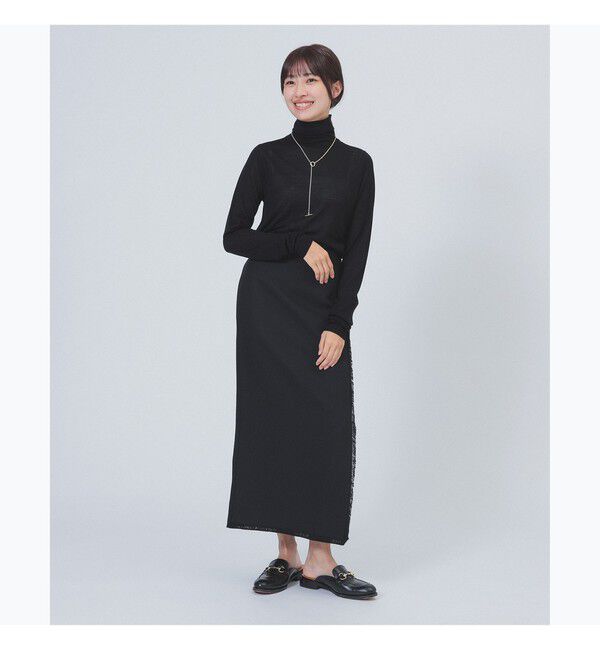 Demi-Luxe BEAMS 「フリンジ  Iライン スカート」|スカート|