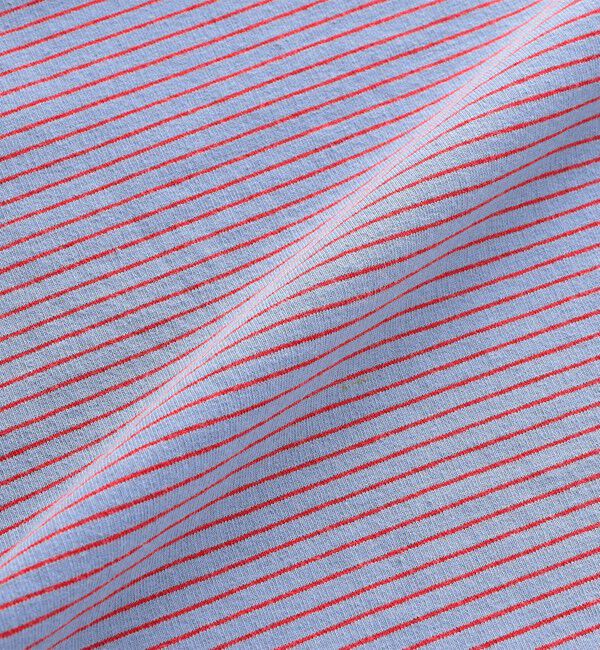 SHIPS any「SHIPS any: マイクロボーダー ミニ裏毛 ライト スウェット ライク Tシャツ◇」|Tシャツ・カットソー|