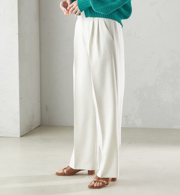 SHIPS for women「〈手洗い可能〉シャーク ツイード タック パンツ」|その他|