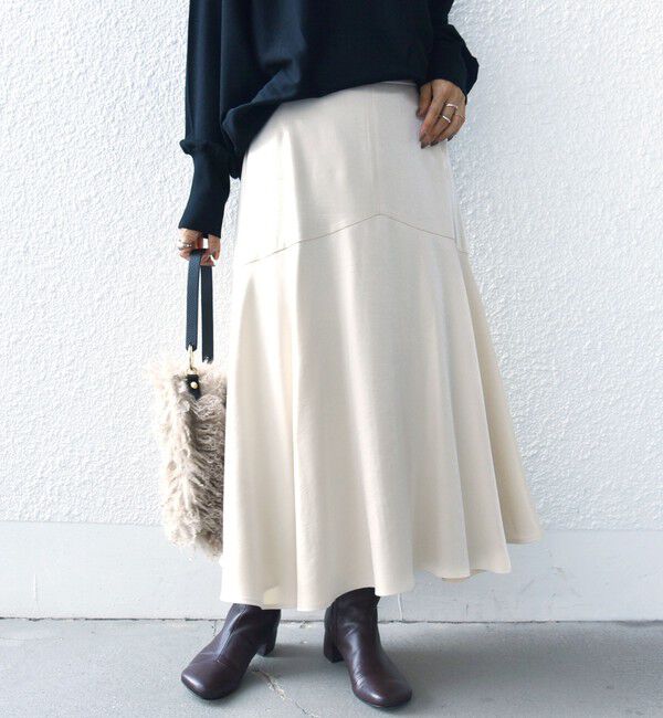 SHIPS for women「シャイニー サテン マーメイド スカート」|スカート|