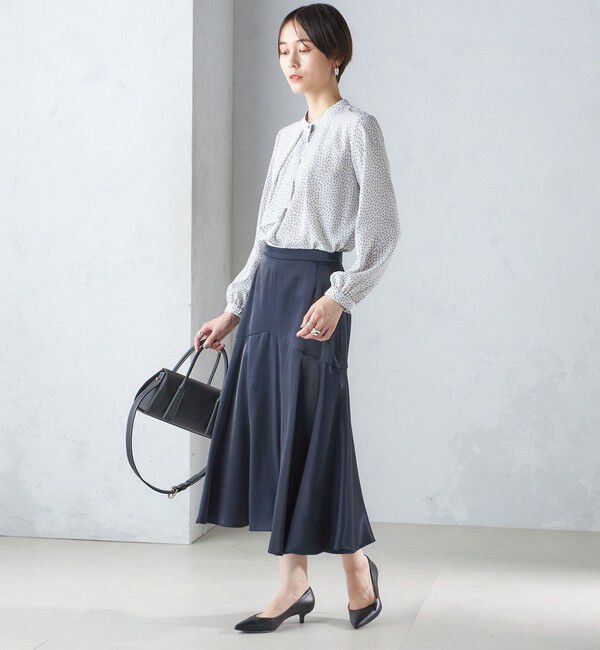 SHIPS for women「シャイニー サテン マーメイド スカート」|スカート|