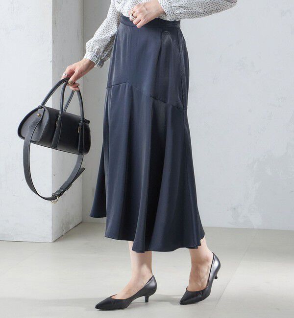 SHIPS for women「シャイニー サテン マーメイド スカート」|スカート|