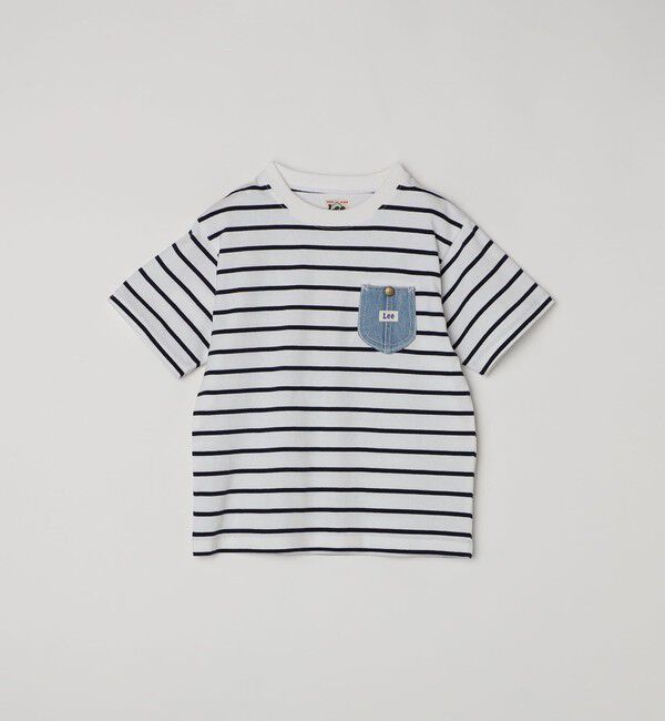 SHIPS any「Lee: デニム パッチポケット デザイン Tシャツ <KIDS>」|Tシャツ・カットソー|ネイビー