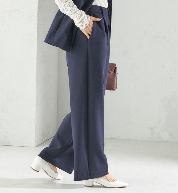 SHIPS for women「〈洗濯機可能 / セレモニー対応可〉ポリエステル レーヨン ダンボール ストレート パンツ」|その他|